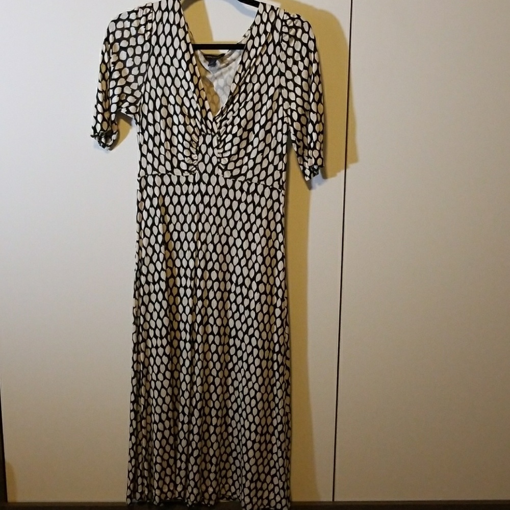 Banana Republic black and white print dress
